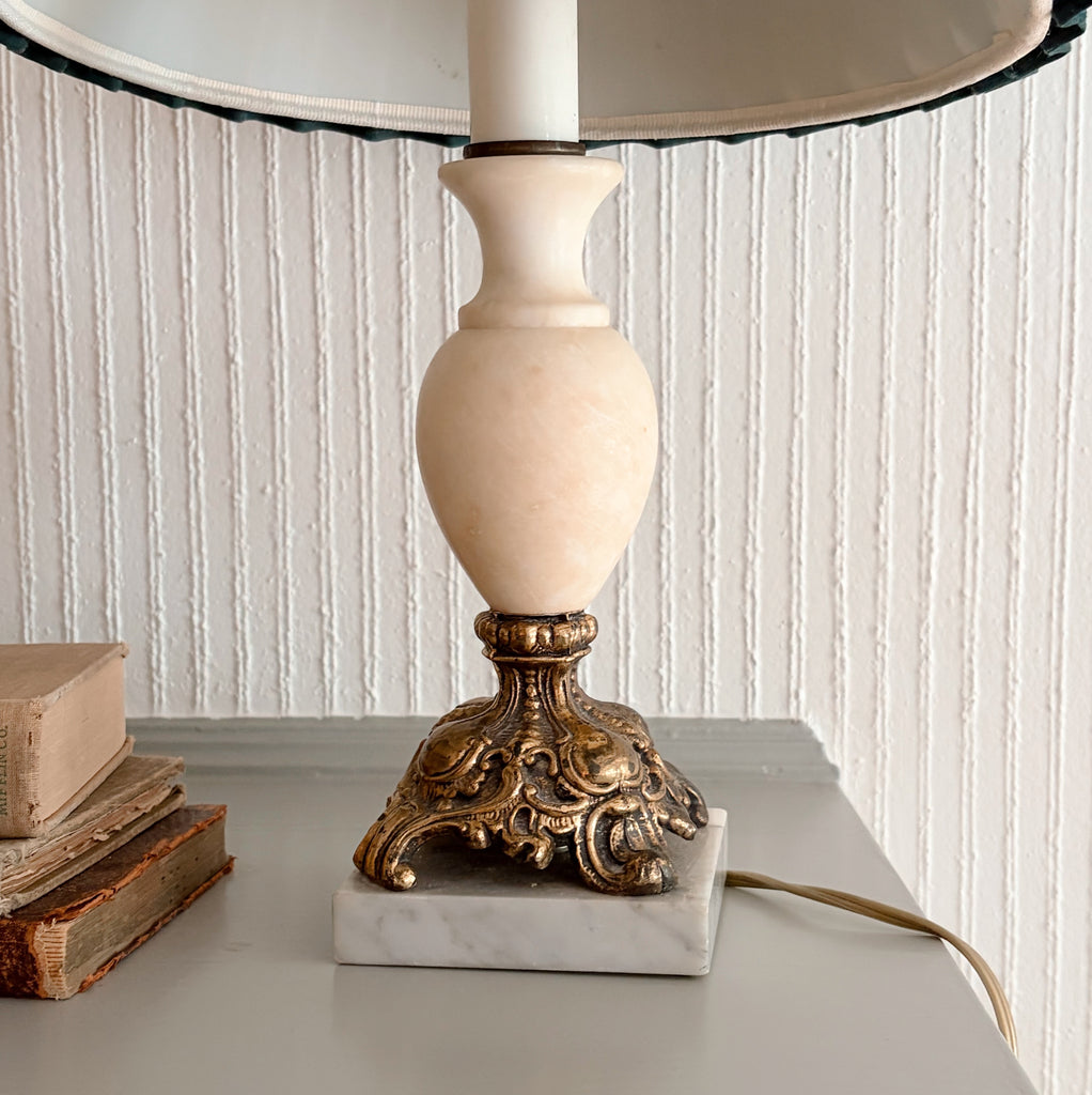 Vintage Alabaster Table Lamp