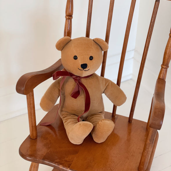 Vintage Velvet Teddy Bear