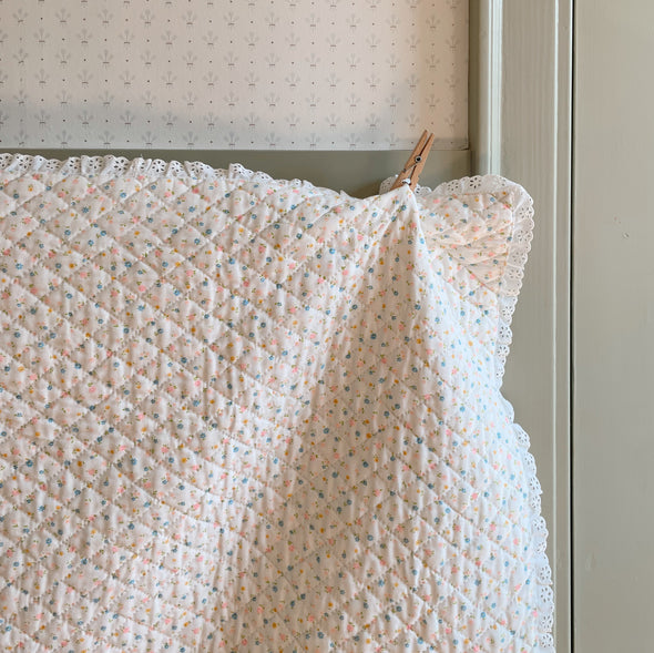 Hand-Stitched Petite Blooms Blanket