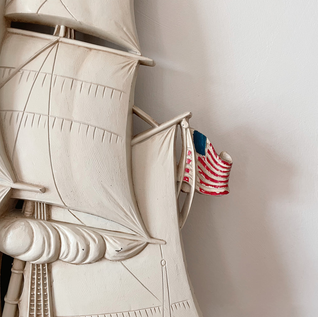 Vintage "Out to Sea" Dimensional Ship Wall Art