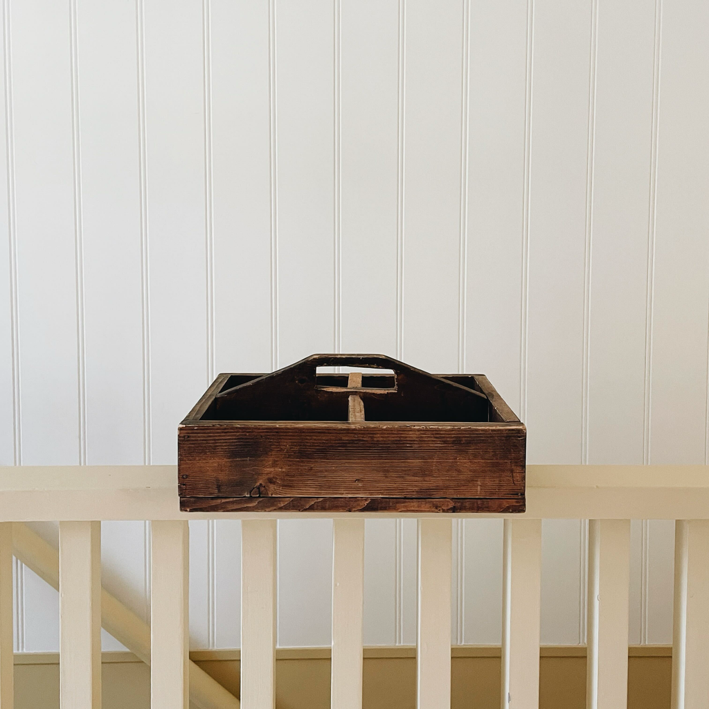 Vintage Wooden Picnic Caddy