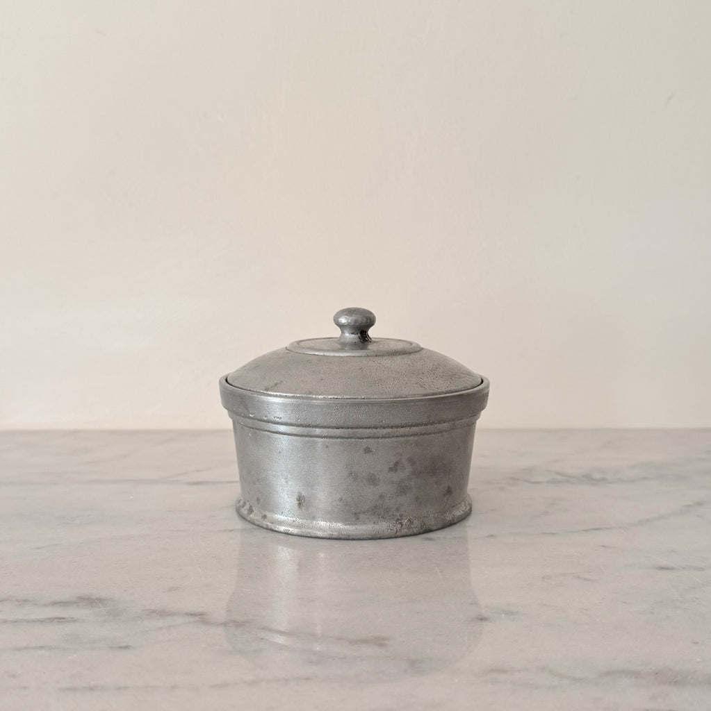 Lidded Pewter Dish