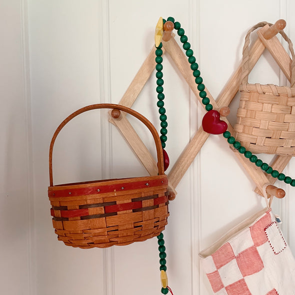 Handwoven Round Holiday Basket