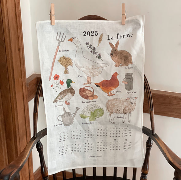 2025 Linen Calendar Kitchen Towel