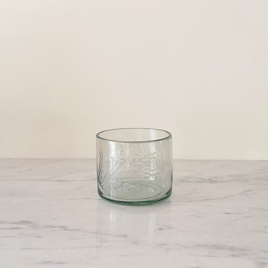 Hand-Etched Glass Tumblers