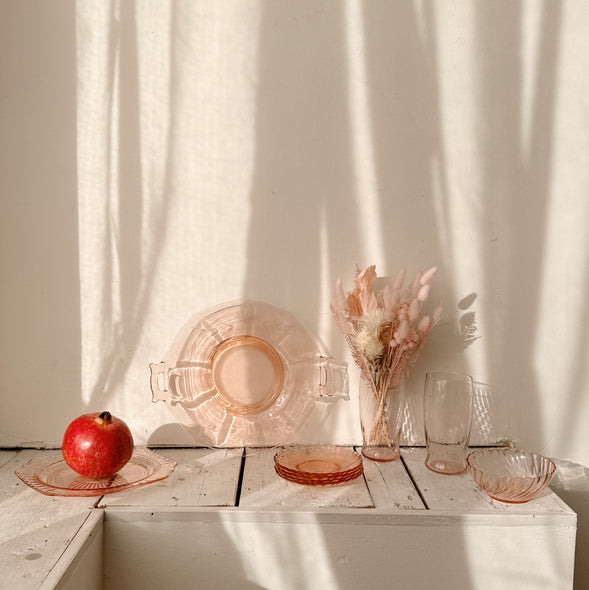 French Blush Glassware Collection