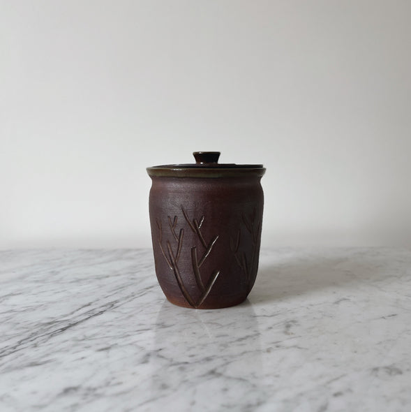 Espresso Brown Earthenware Lidded Pottery