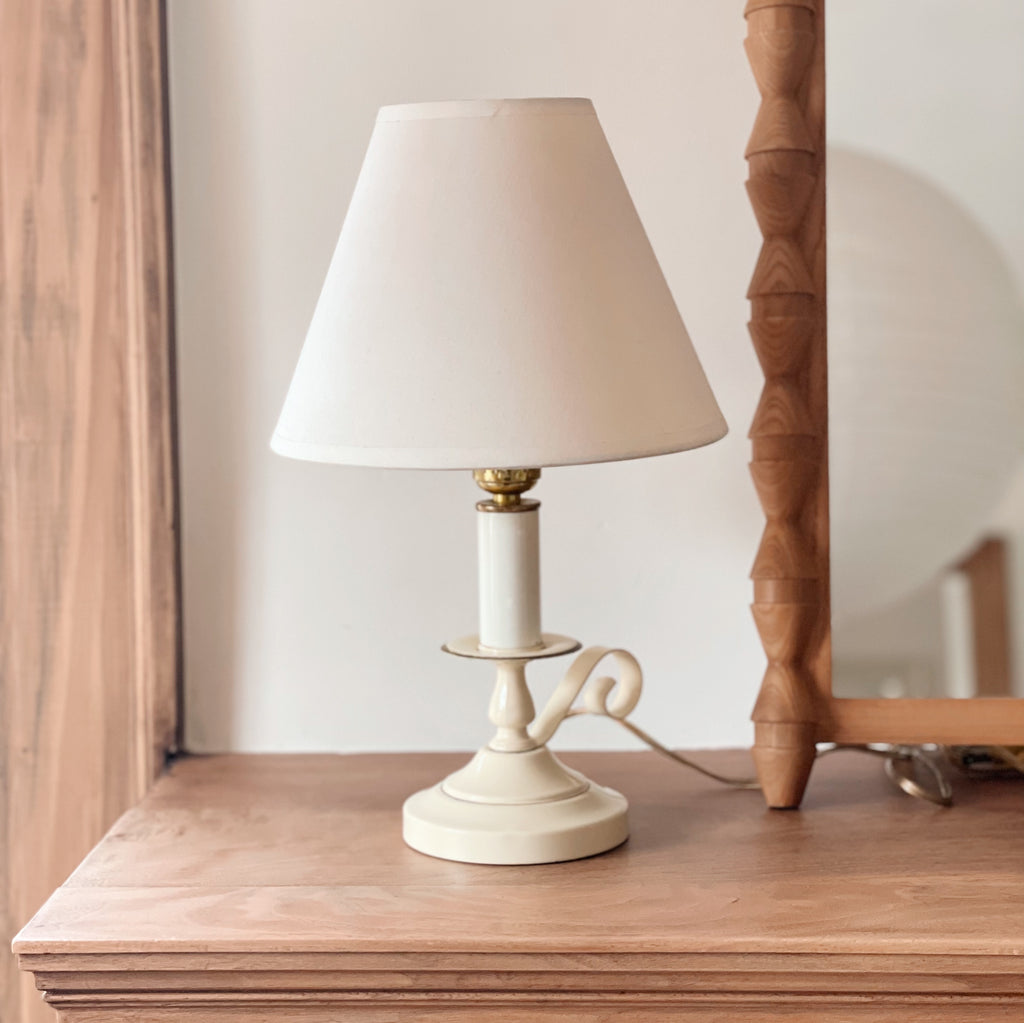 Ivory Chamberstick Lamp