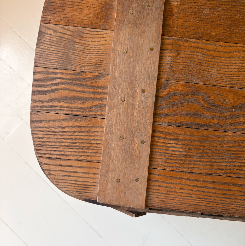 Vintage Slatted-Lid Picnic Basket