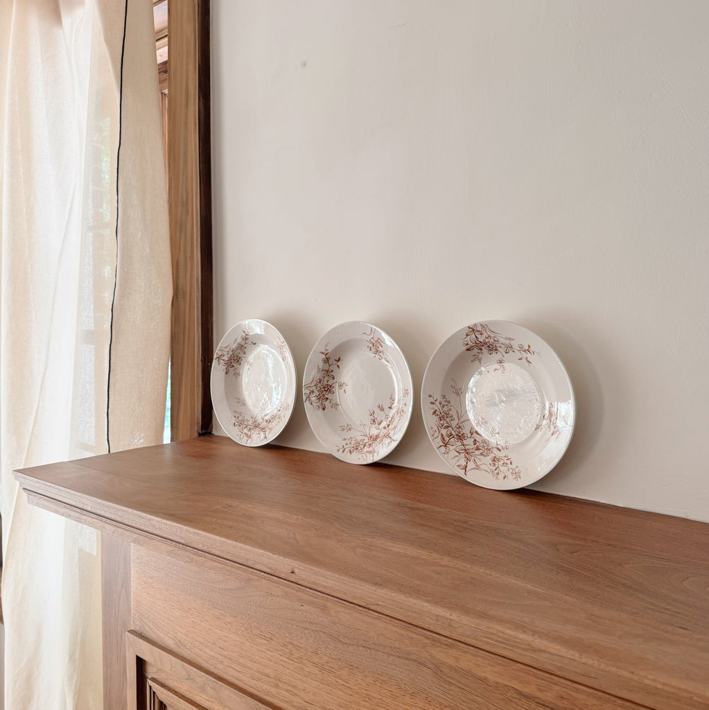 English Ironstone Rimmed Soup Bowl