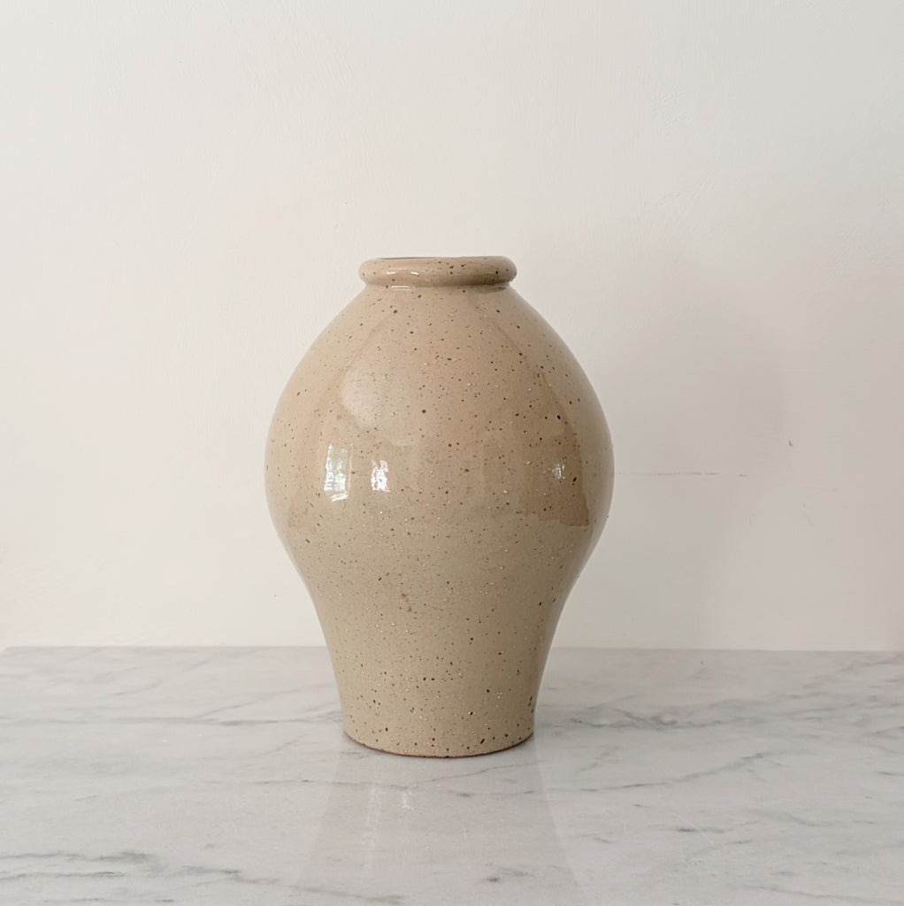 Speckled Wildflower Stoneware Vase