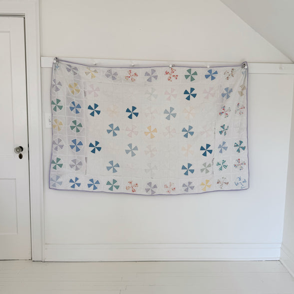Vintage Spinning Tops Lap Quilt