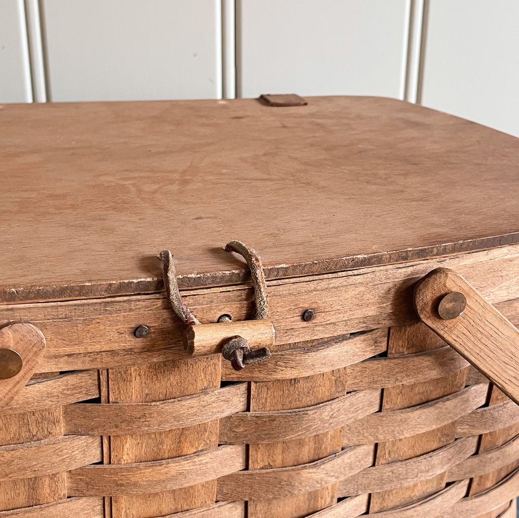 Vintage Longaberger Picnic Basket with Toggle