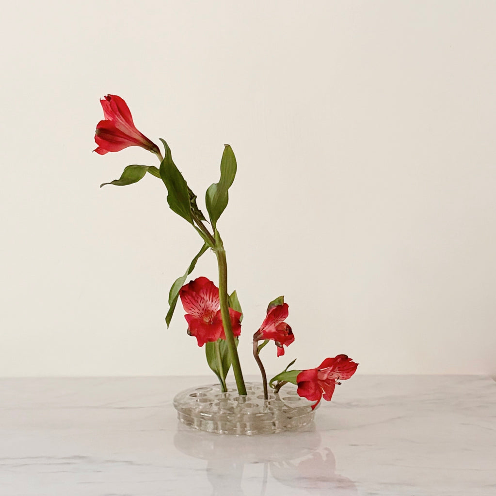 Vintage Glass Flower Frog