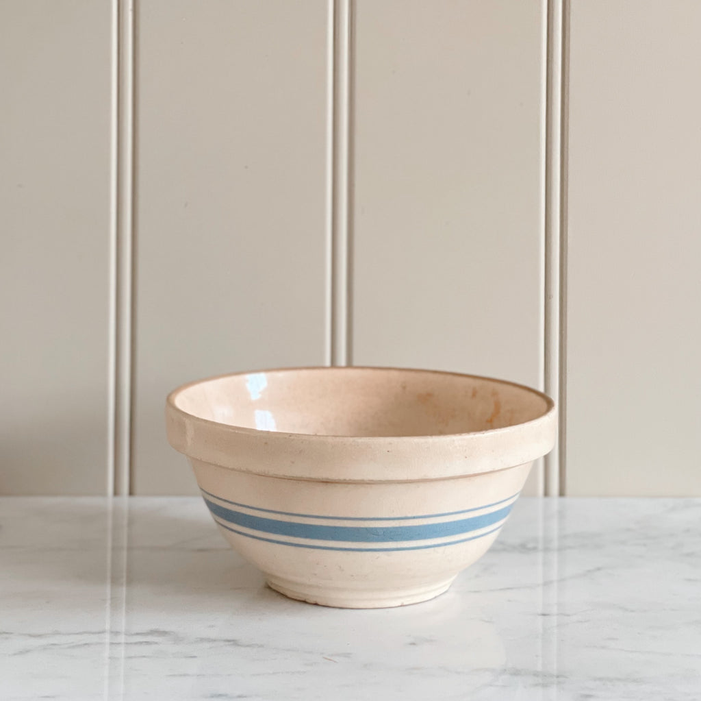 Blue Banded Dough Bowl
