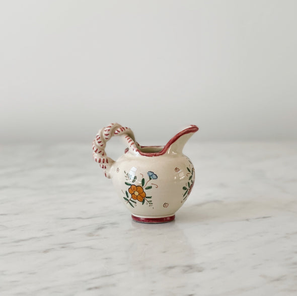 Petite Hand-Painted Italian Pitcher