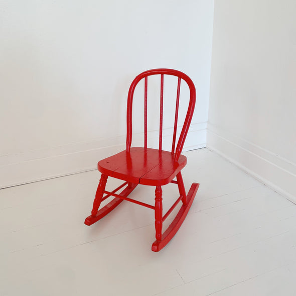 Red Child's Rocking Chair