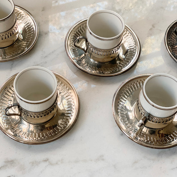 Bellini Veracruz Silverplated Demitasse Cups