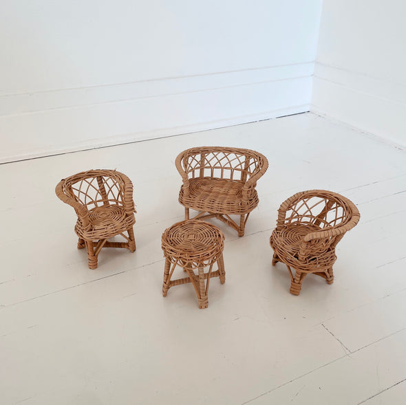 Wicker Doll Furniture Set