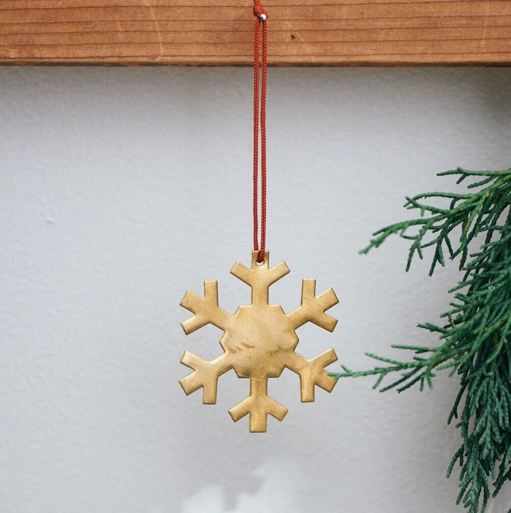 Brass Snowflake Ornaments