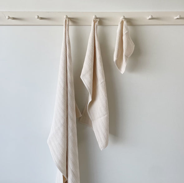 Herringbone Cotton Bath Towels