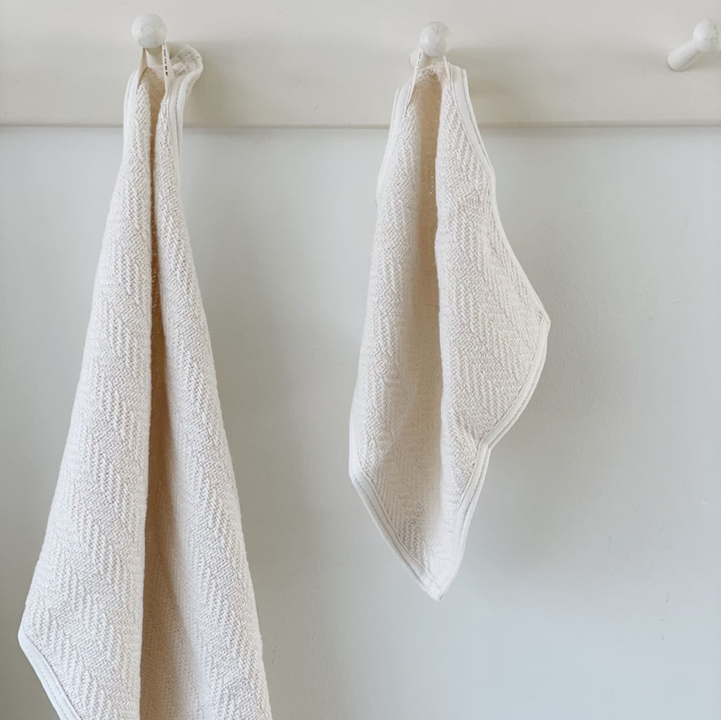 Herringbone Cotton Bath Towels