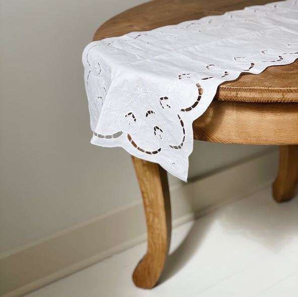 Tulip Embroidered Table Runner