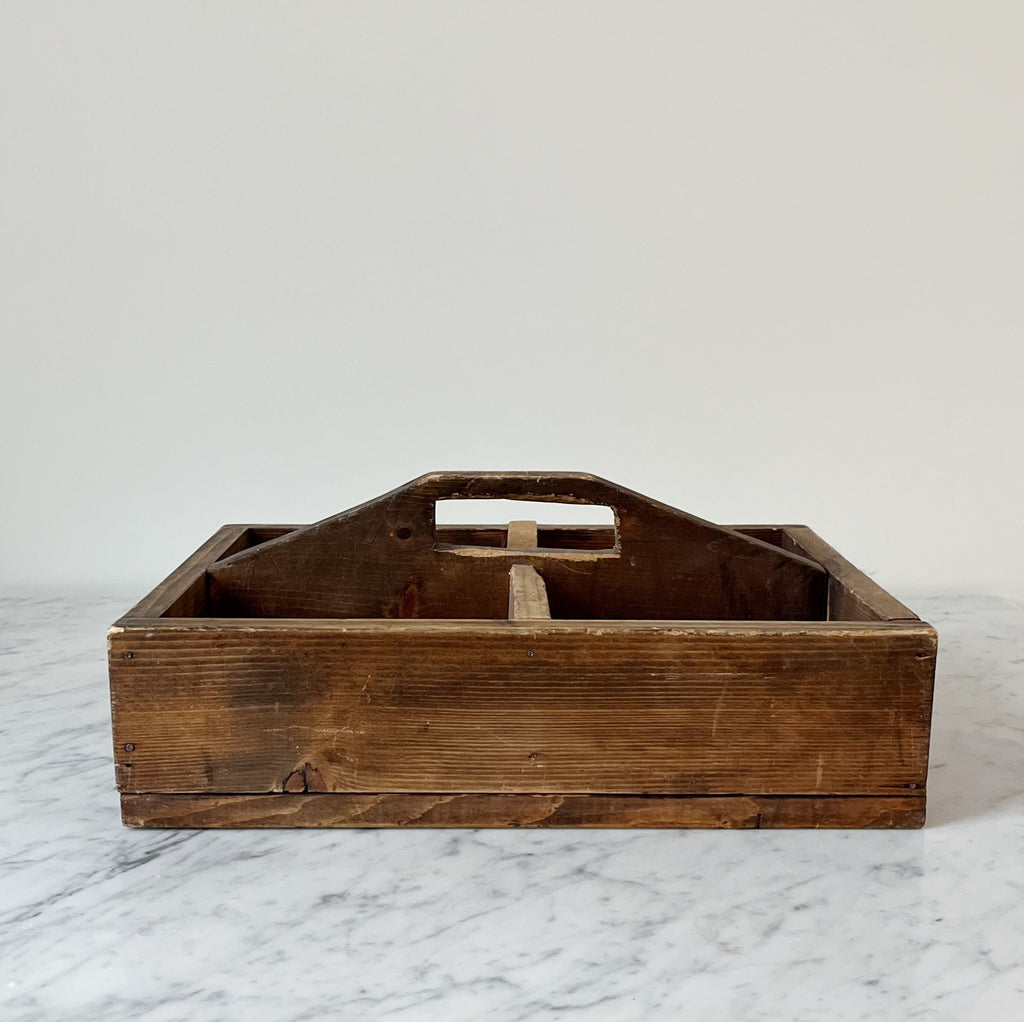 Vintage Wooden Picnic Caddy