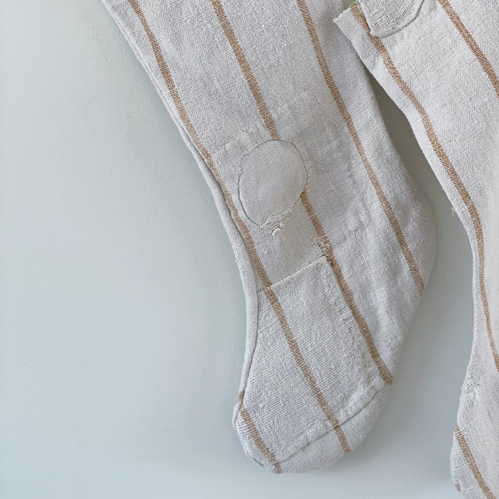 Antique French Grain Sack Stockings