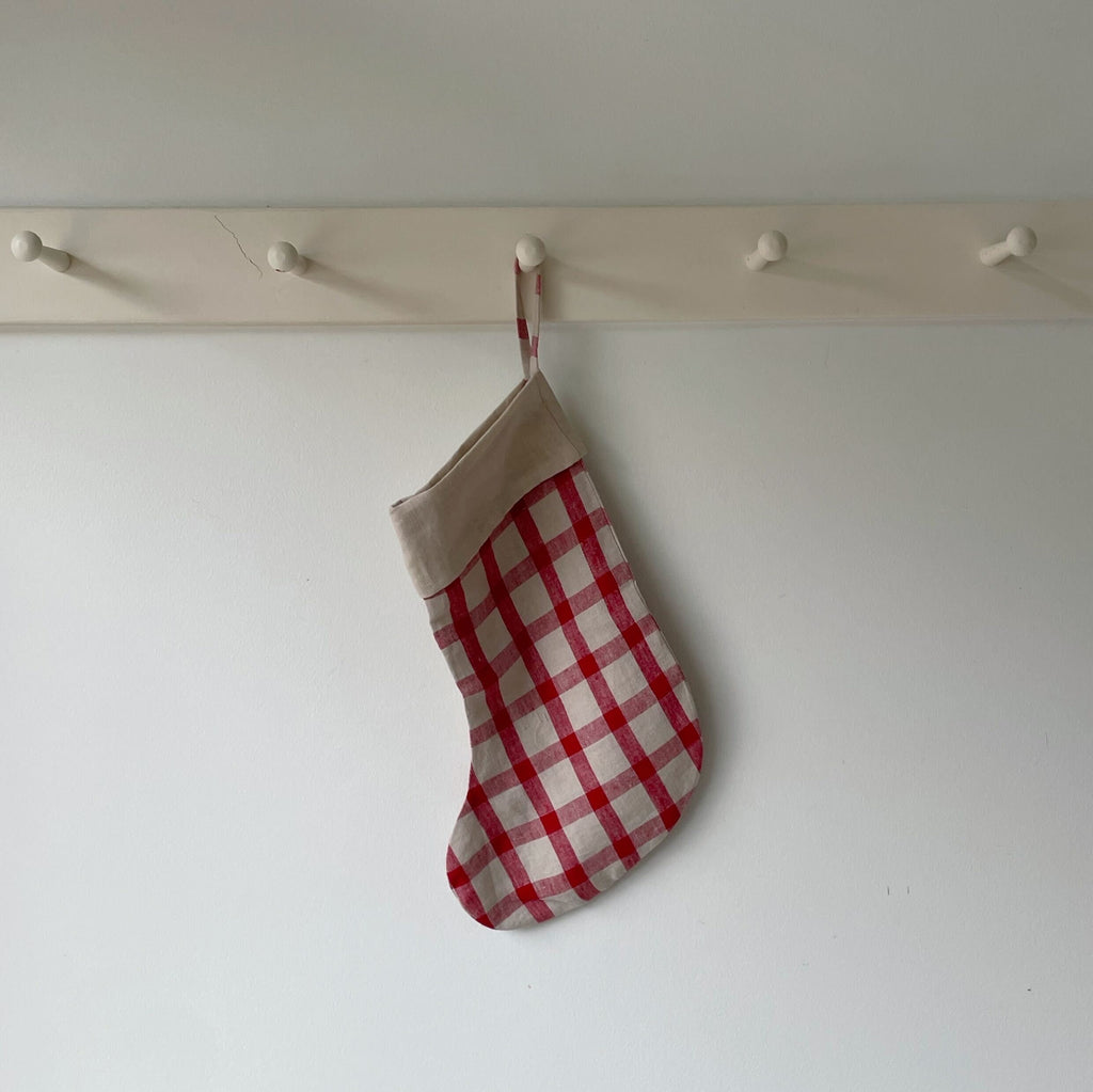 Zero-Waste Linen Christmas Stockings