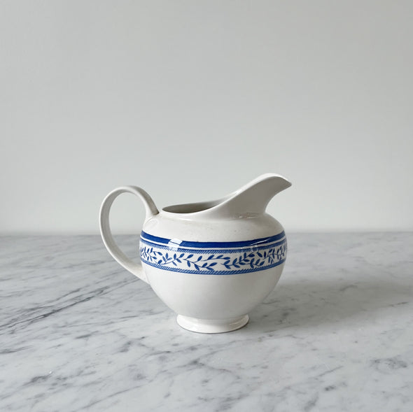 Blue & White English Still Life Pitcher