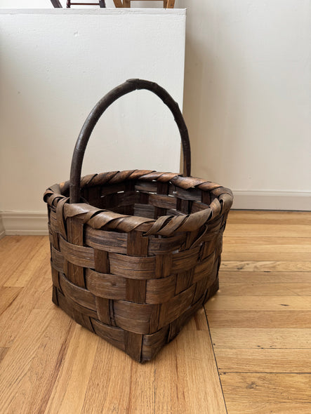 POS Crestwood | Large Square Espresso Woven Basket