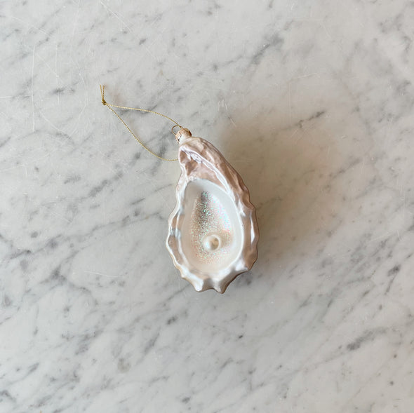 Glass Oyster Ornament