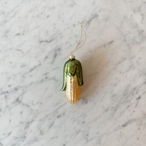 Glass Sweet Corn Ornament