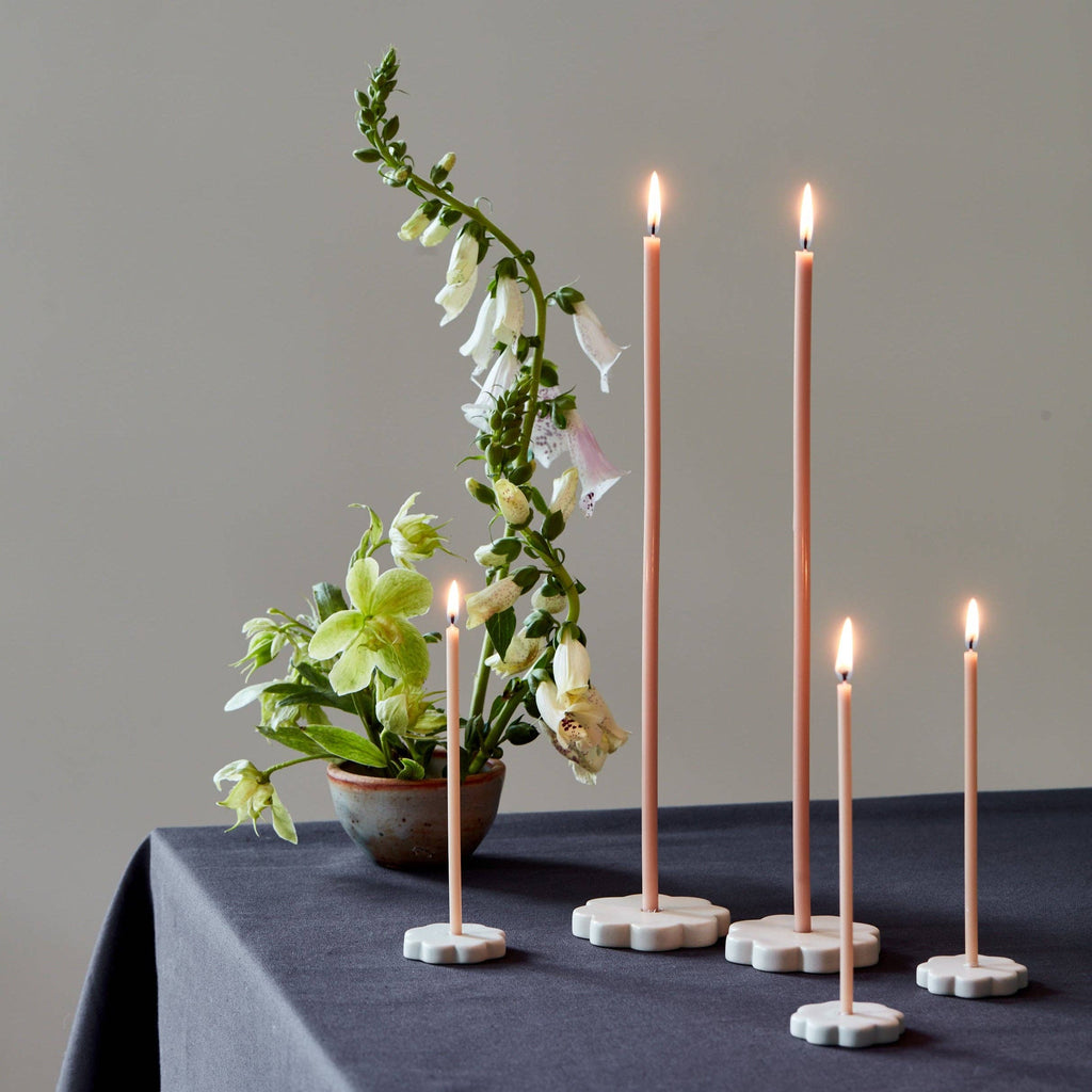 Long Ochre Beeswax Dipped Candles