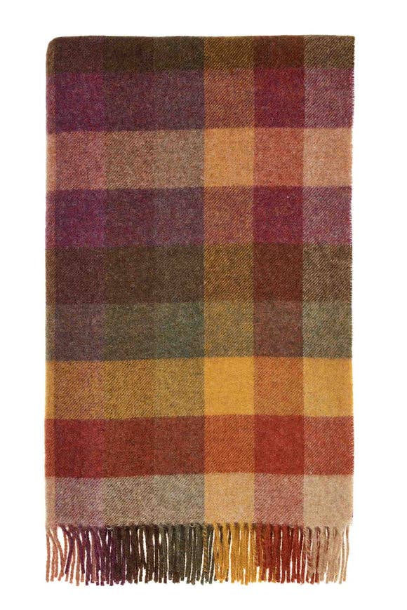 Autumn Wool Throw Blanket