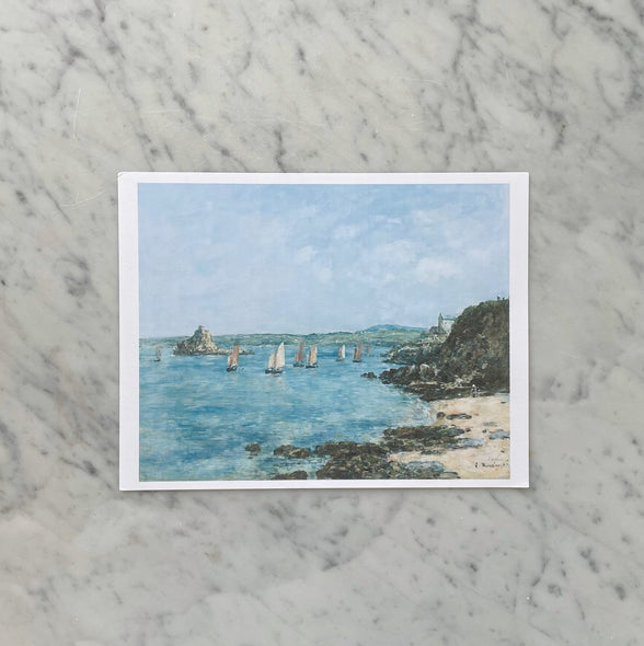 "Rivage Douarnenez Bateaux De Pêche Dans La Baie " Art Print