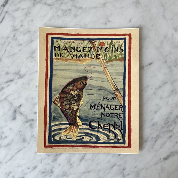 "Vintage French Fish" Print