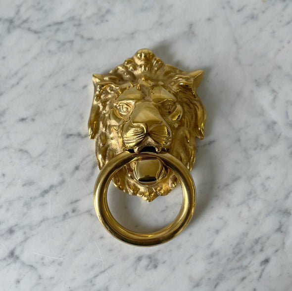 Home Improvement | Unlacquered Brass Lion Door Knocker