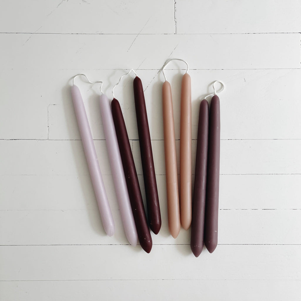Colorful Beeswax Tapers