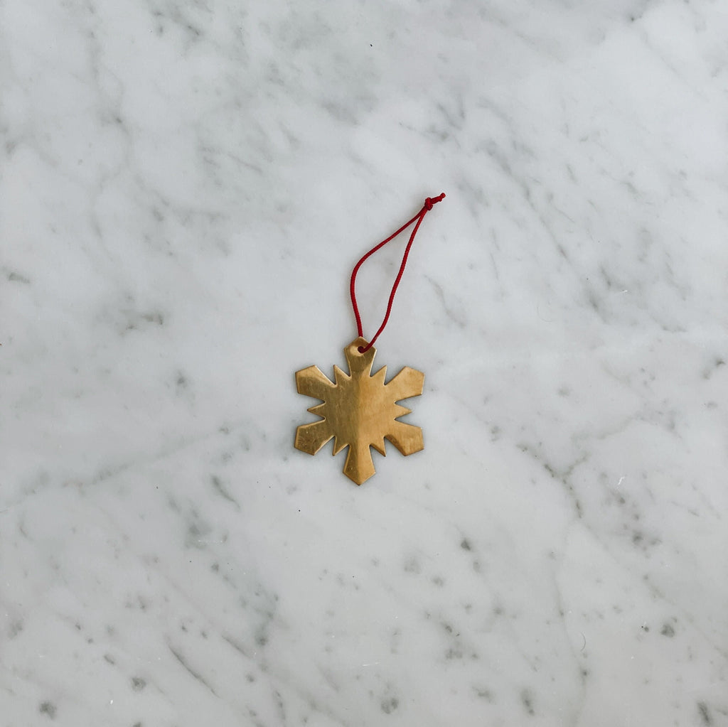 Brass Snowflake Ornaments