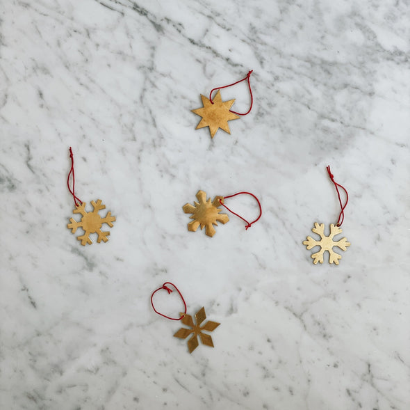 Brass Snowflake Ornaments