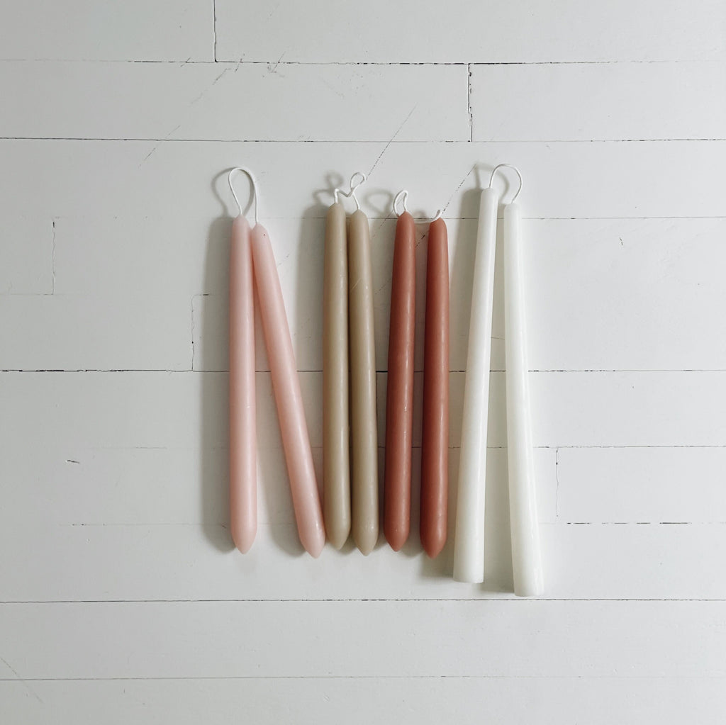 Colorful Beeswax Tapers