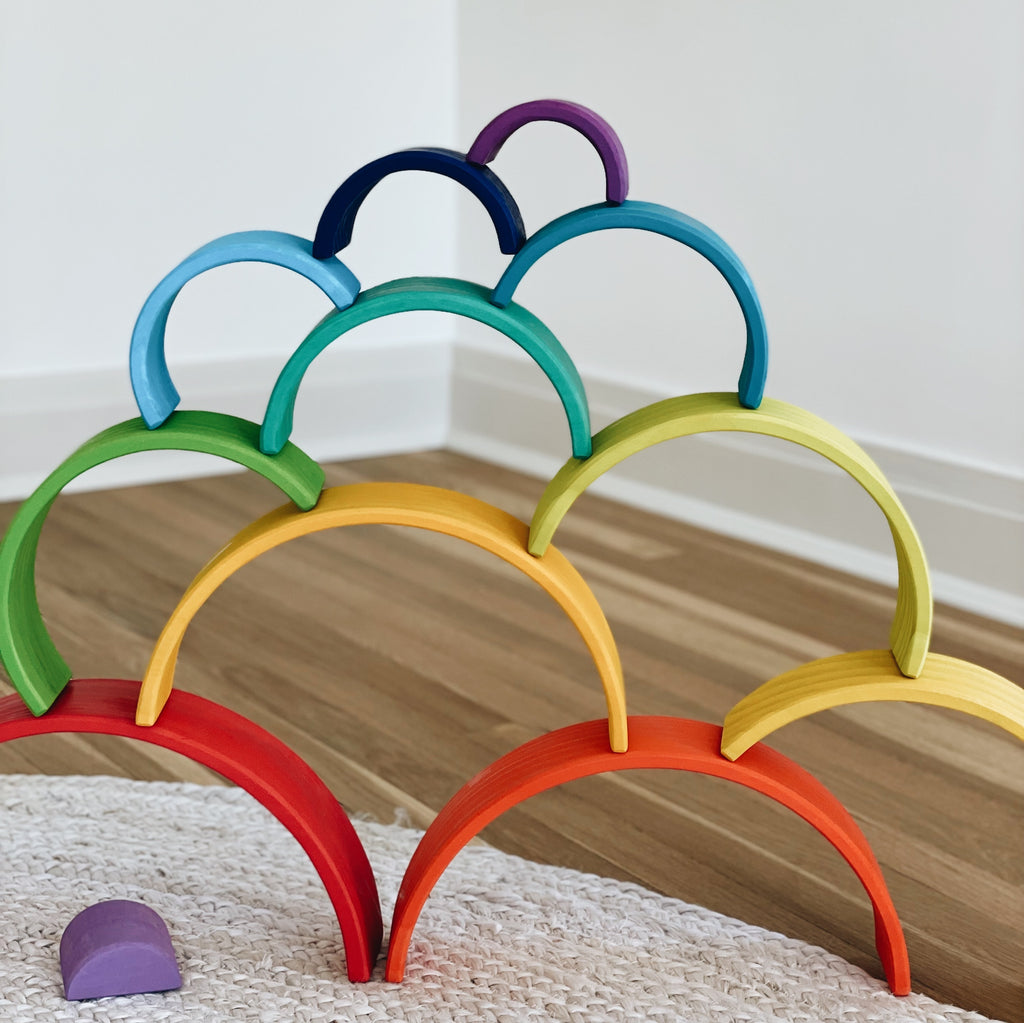 Wooden Rainbow Stacking Arches