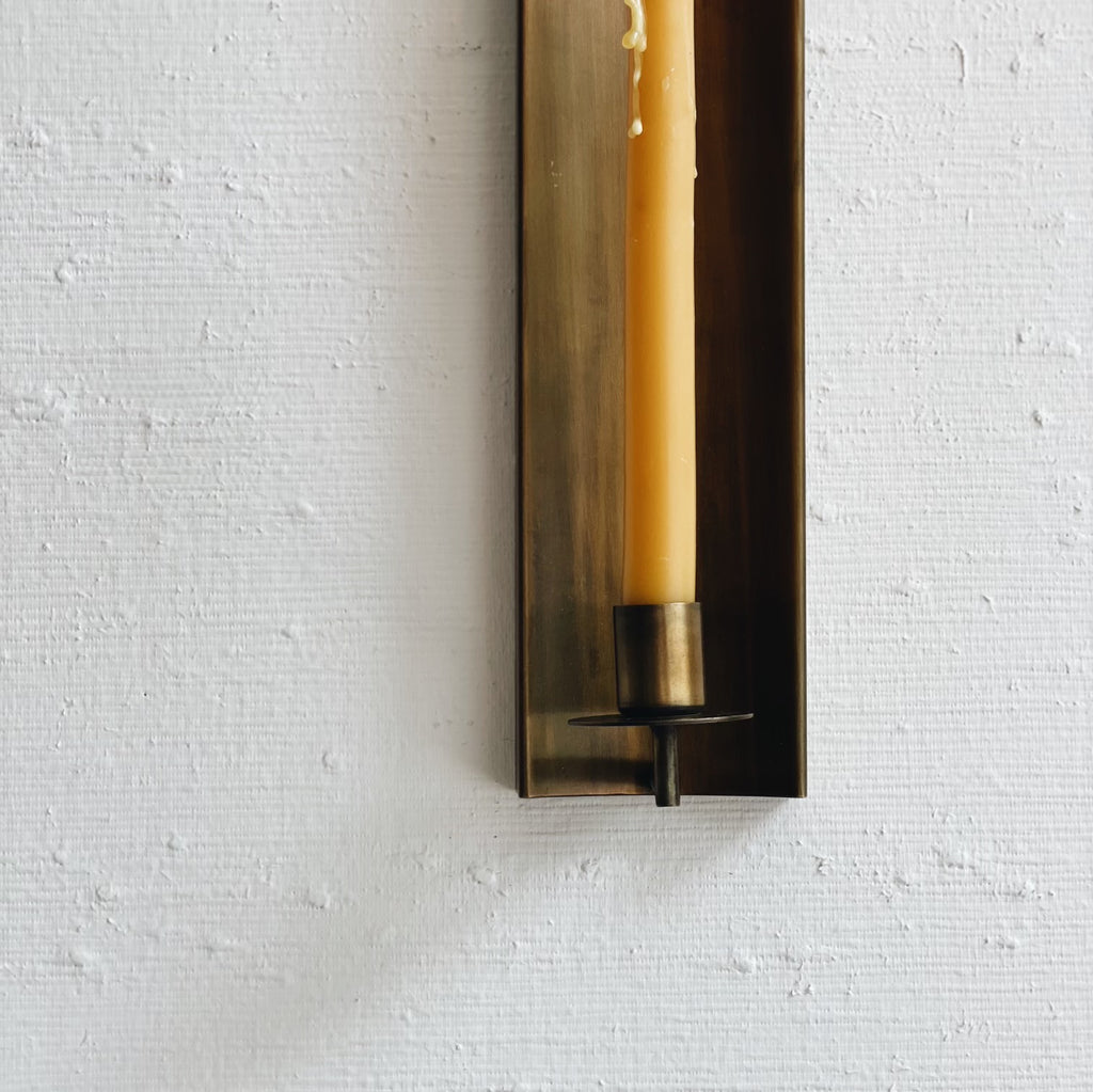 Antiqued Brass Wall Sconces
