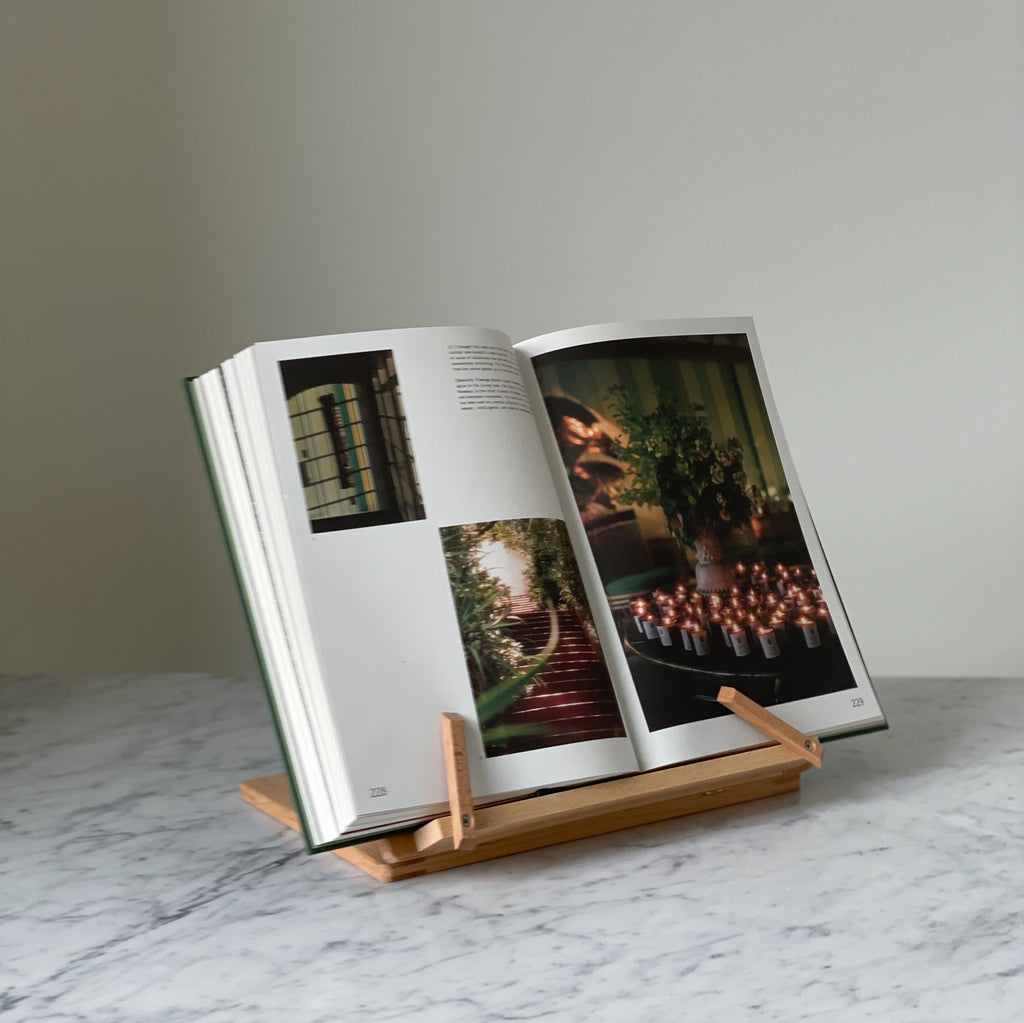 Wooden Book & iPad Holder
