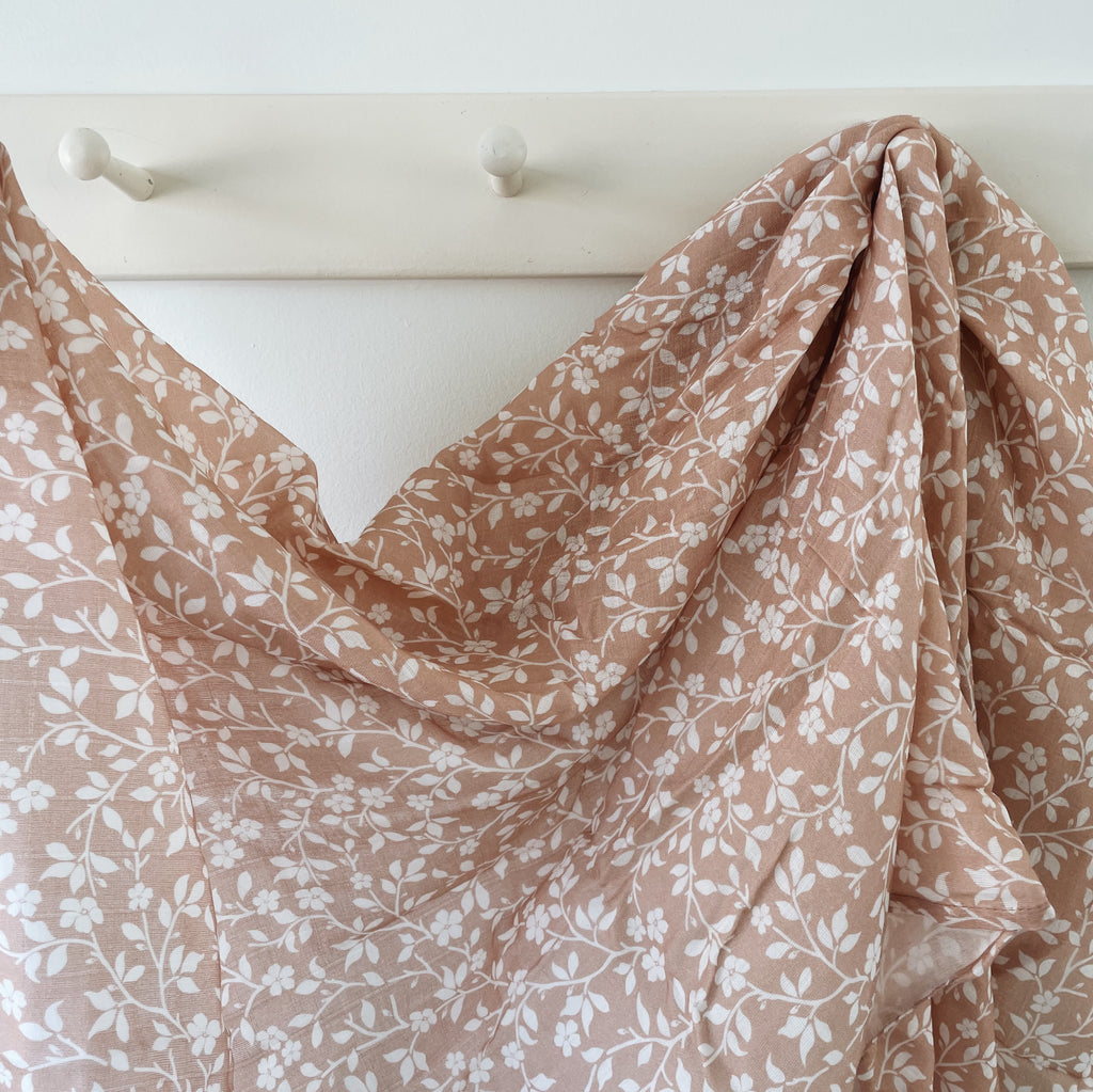 Floral Muslin Swaddle Blanket