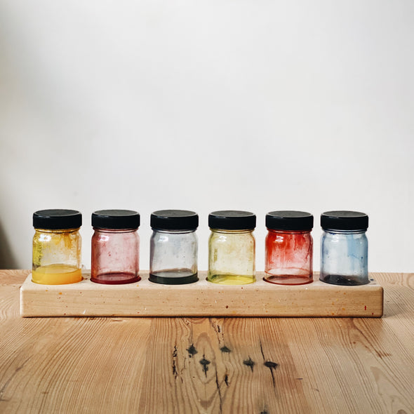 Wooden Paint Jar Holder